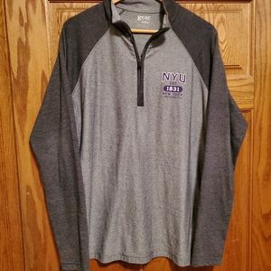 NYU 1/4 zip sweater